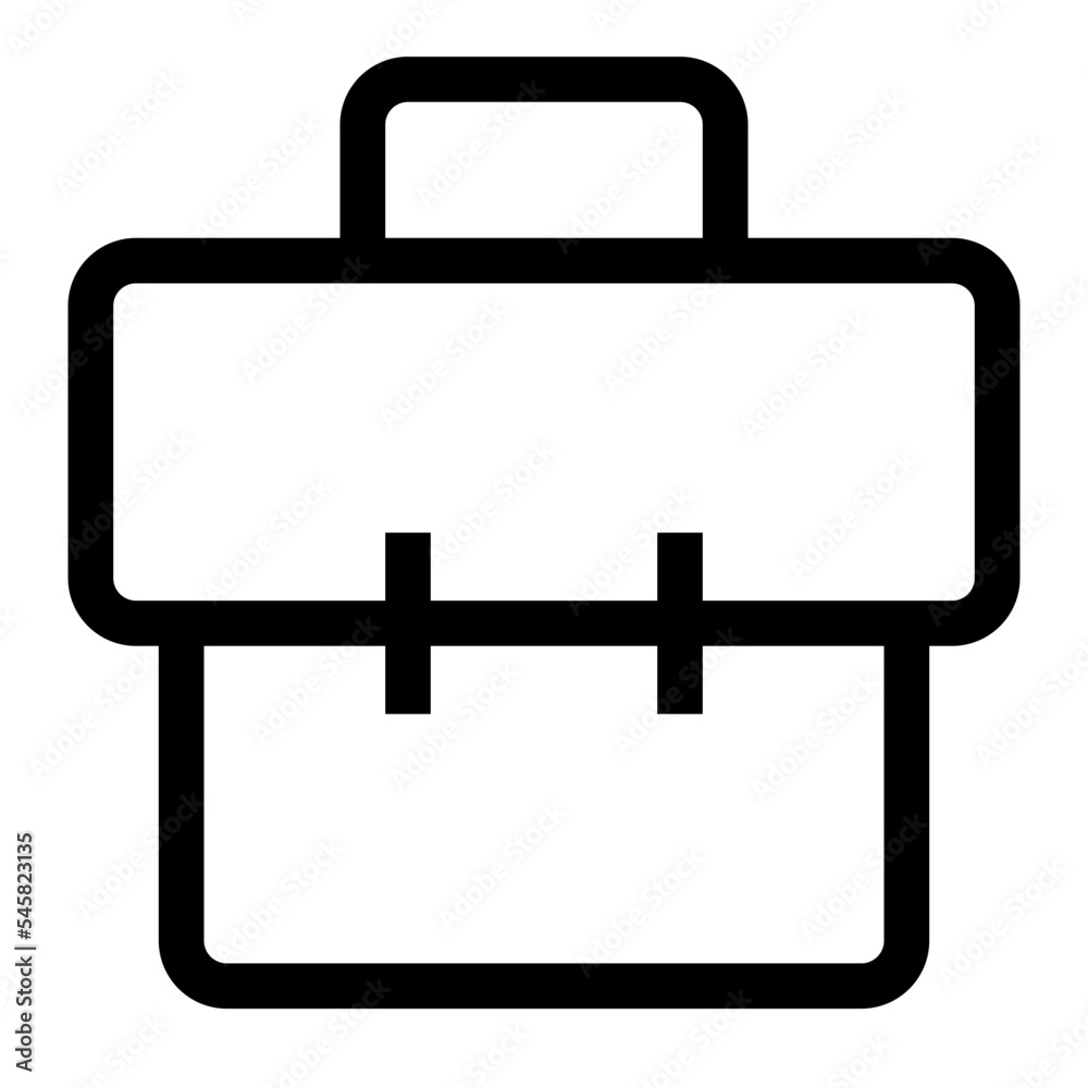 Icon Briefcase With Style Outline Icon Briefcase With Style Outline
