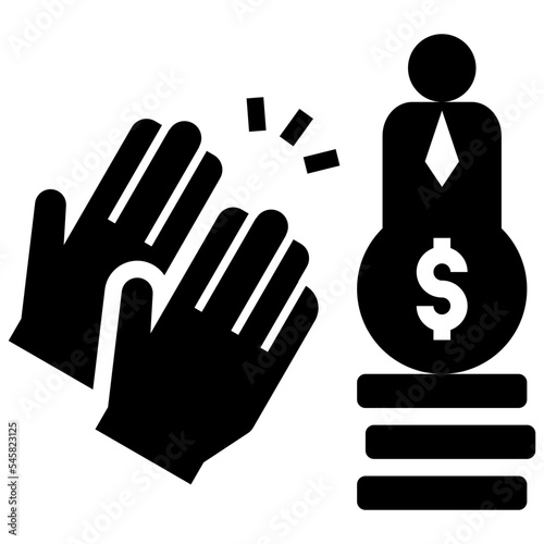 credit glyph style icon