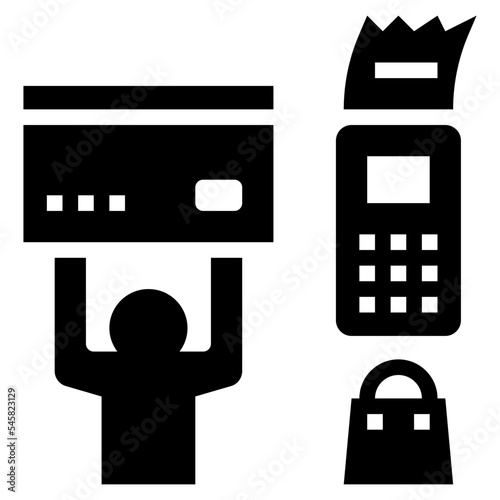 credit glyph style icon