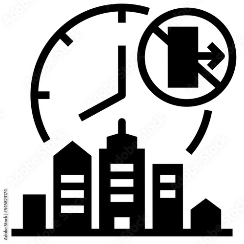 curfew glyph style icon