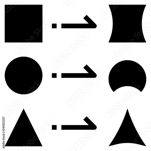 deformation glyph style icon