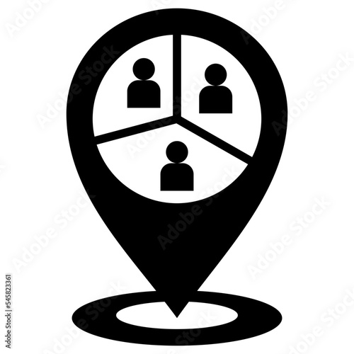 demographic glyph style icon
