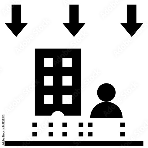 downsizing glyph style icon