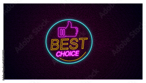 Best Choice Lettering Neon Sign Text