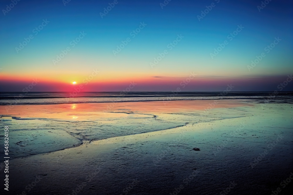 Obraz premium sunset on the beach