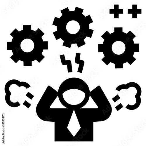frustration glyph style icon