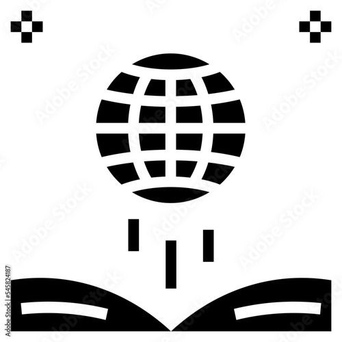 geographical glyph style icon