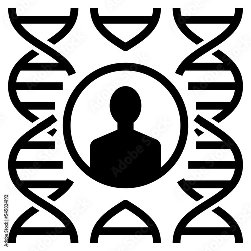 genetic glyph style icon