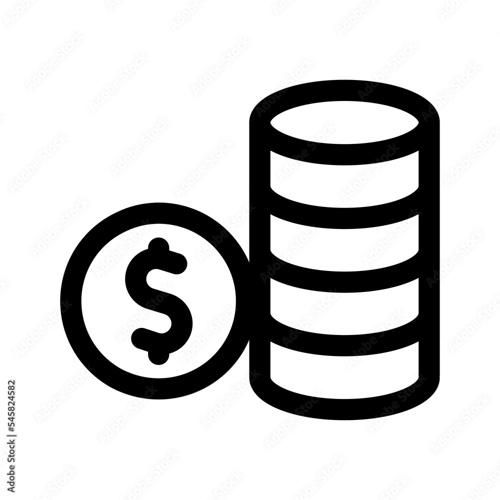 Coins icon design for finance and business theme Coins icon design for finance and business theme