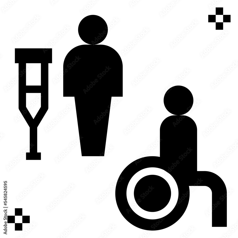 Foto incapacity glyph style icon