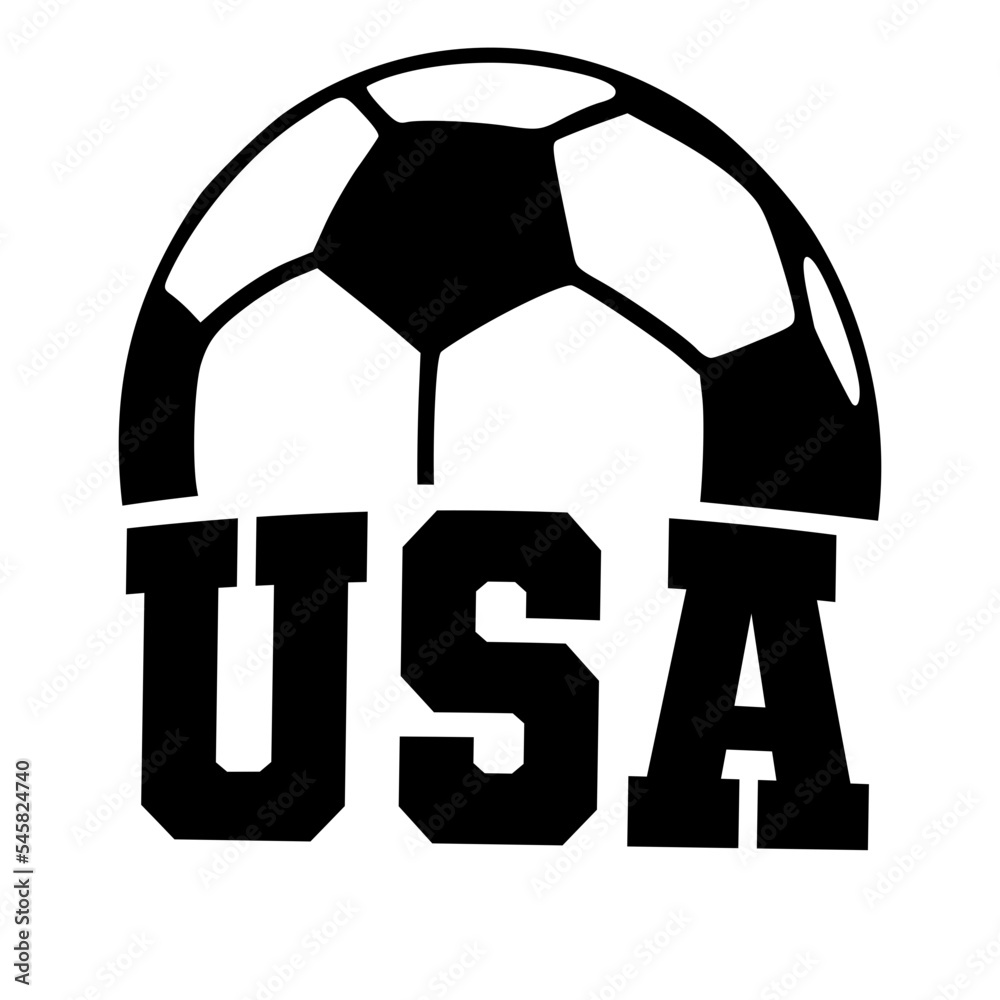 American soccer ball USA flag soccer fans SVG png, Soccer Svg, soccer