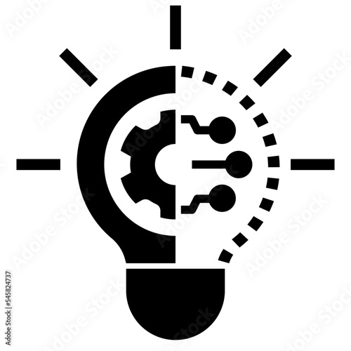 innovation glyph style icon