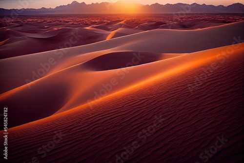 sunset in the desert