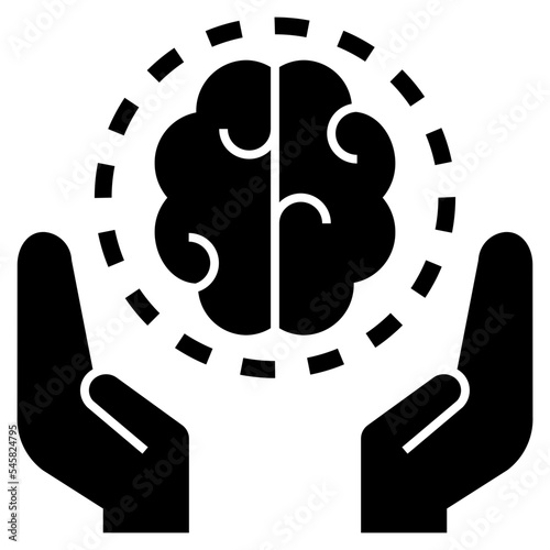 intellectual glyph style icon