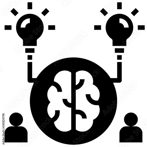 intellectual glyph style icon