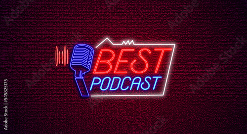Best Podcast Lettering Neon Sign Text