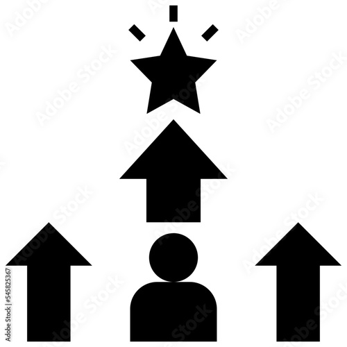 motivation glyph style icon