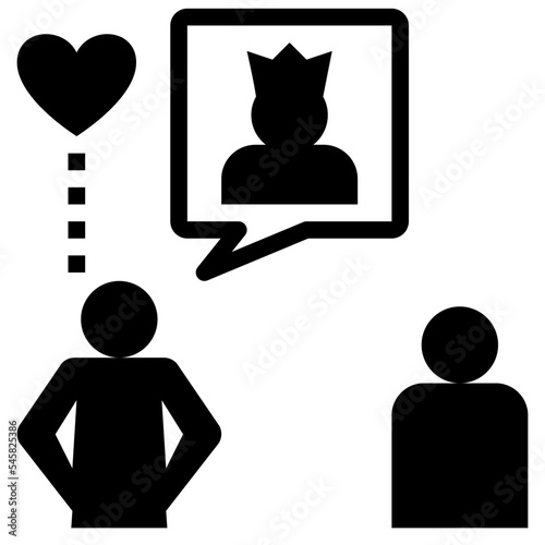 narcissistic glyph style icon