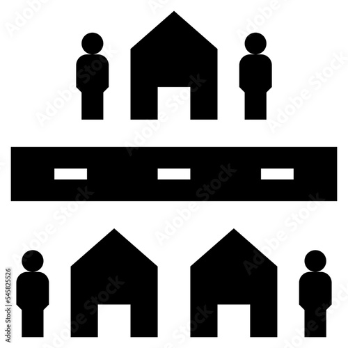 occupied glyph style icon