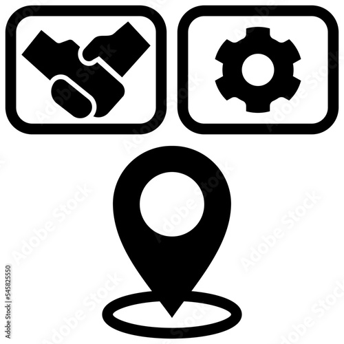 on glyph style icon