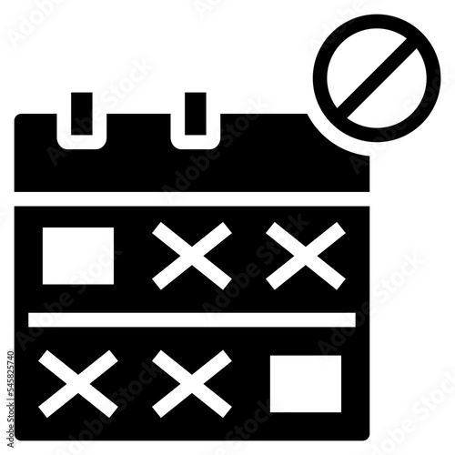 period glyph style icon
