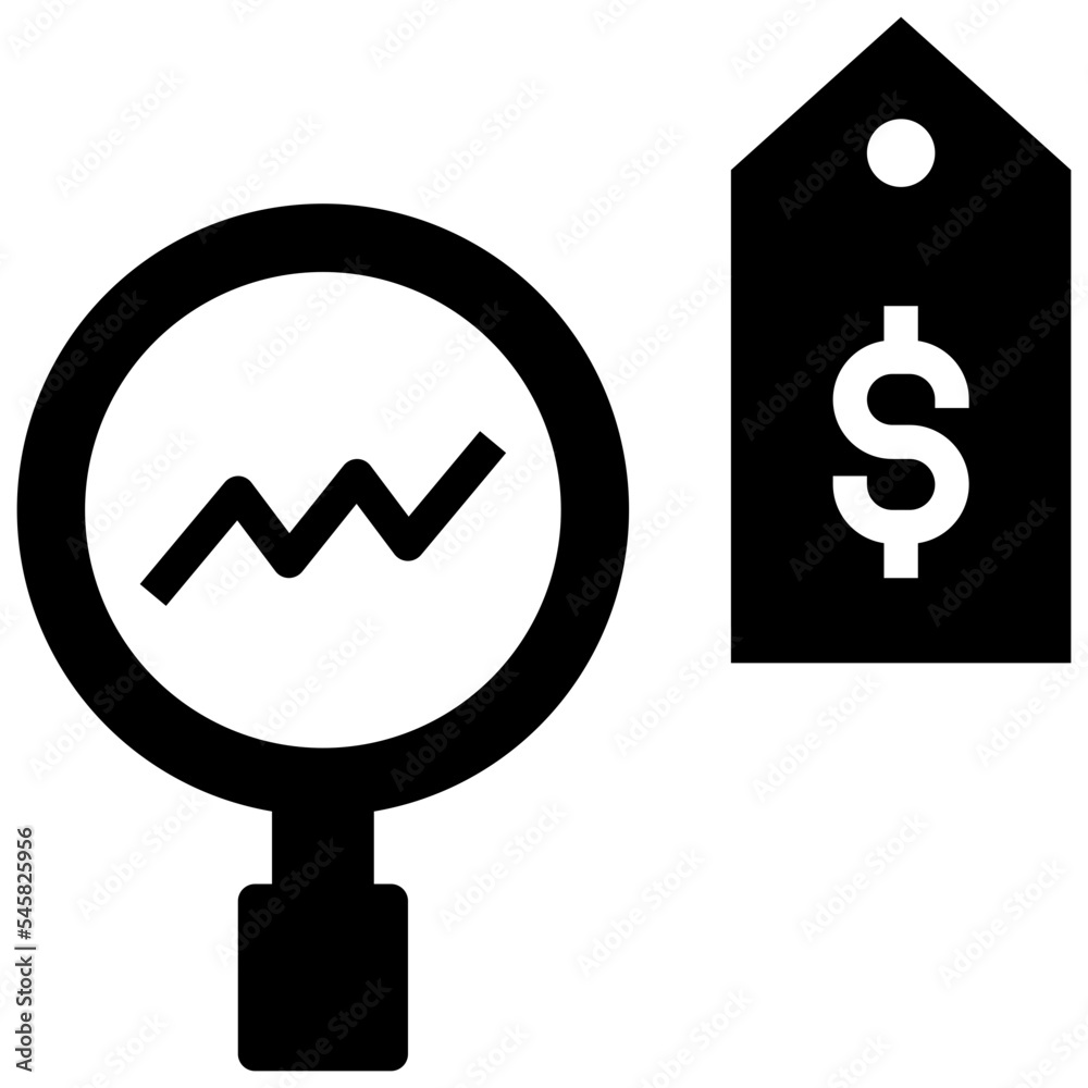 pricing glyph style icon