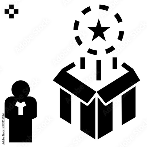rewarding glyph style icon