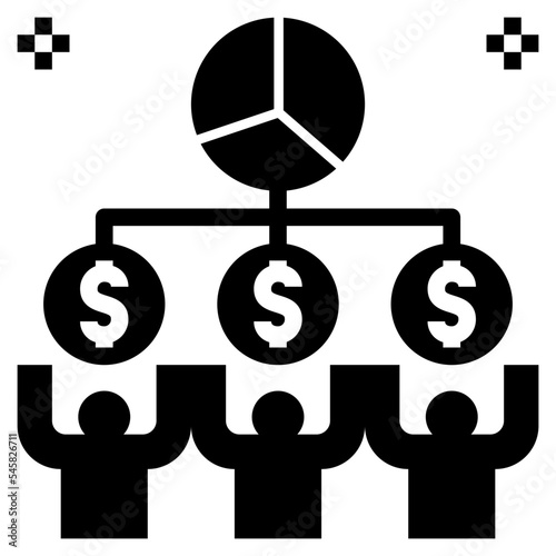 shareholder glyph style icon