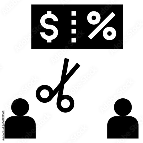 taxation glyph style icon