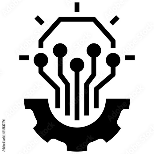 technology glyph style icon
