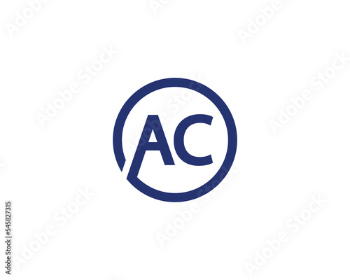 AC CA Logo design vector template