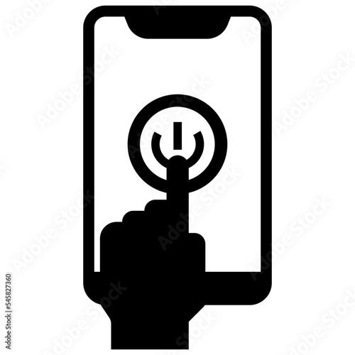 turn glyph style icon
