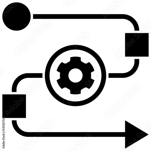 workflow glyph style icon