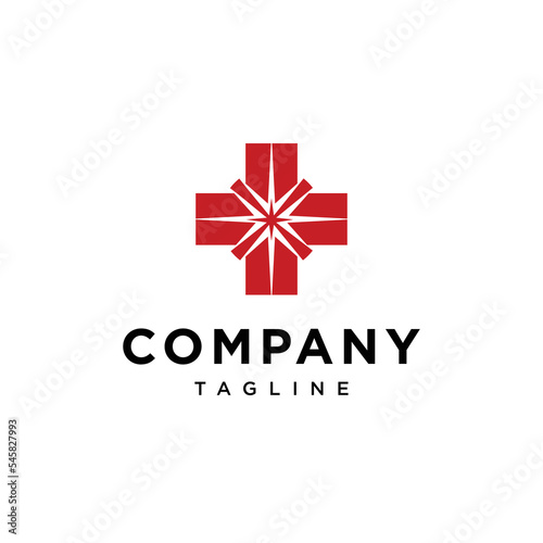 Cross Shine logo vector template