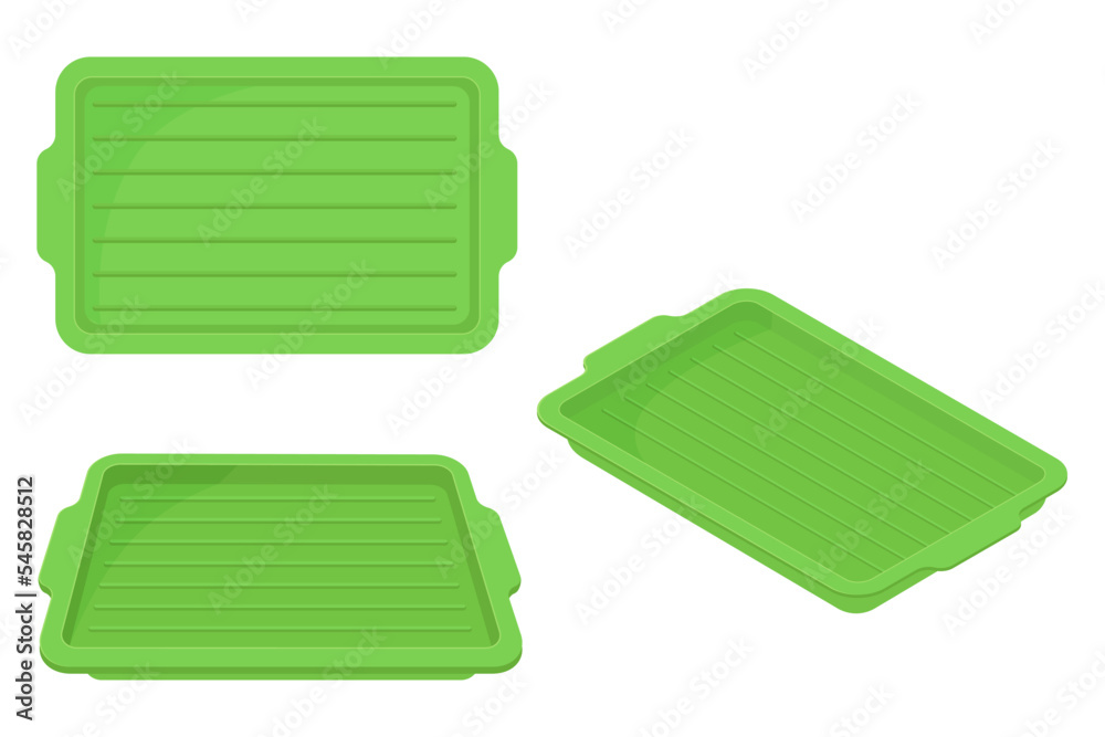 Plastic food trays.Trays for carrying food and serving in fast food establishments and cafeterias of Japanese cuisine.Vector illustration. Plastic food trays.Trays for carrying food and serving in fast food establishments and cafeterias of Japanese cuisine.Vector illustration.