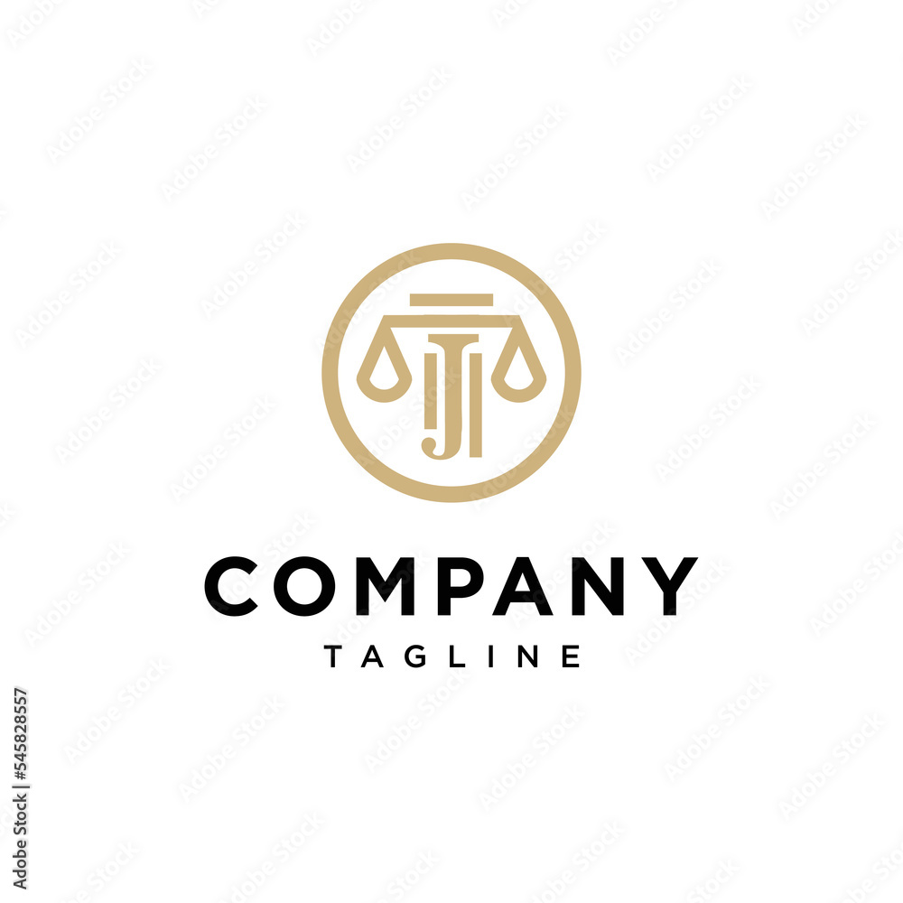 Letter J justice logo vector template Letter J justice logo vector template