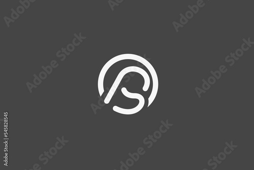 Illustration vector graphic of circle letter PS