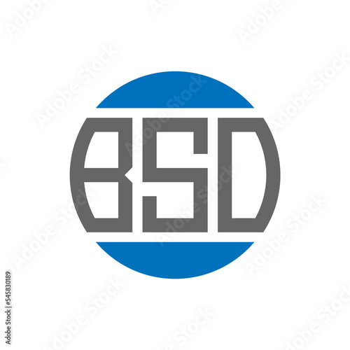 BSO letter logo design on white background. BSO creative initials circle logo concept. BSO letter design. photo