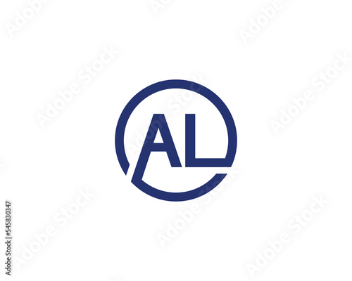 AL LA logo design vector template