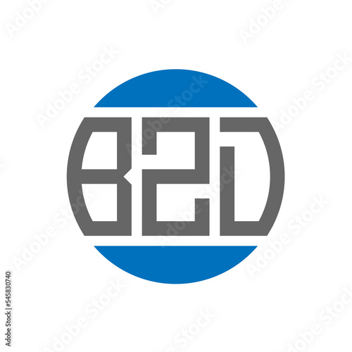 BZD letter logo design on white background. BZD creative initials circle logo concept. BZD letter design. photo