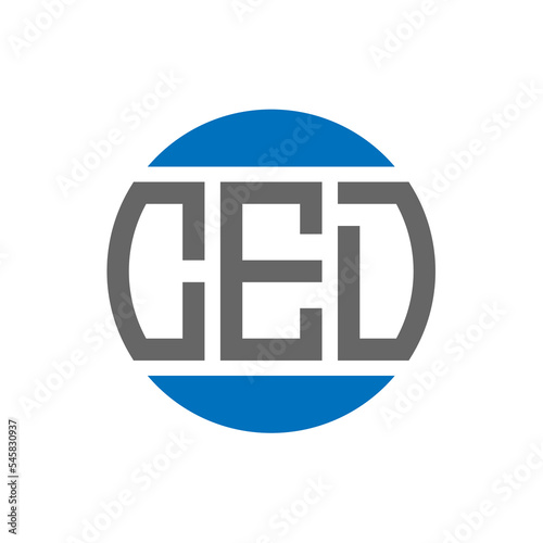 CED letter logo design on white background. CED creative initials circle logo concept. CED letter design.