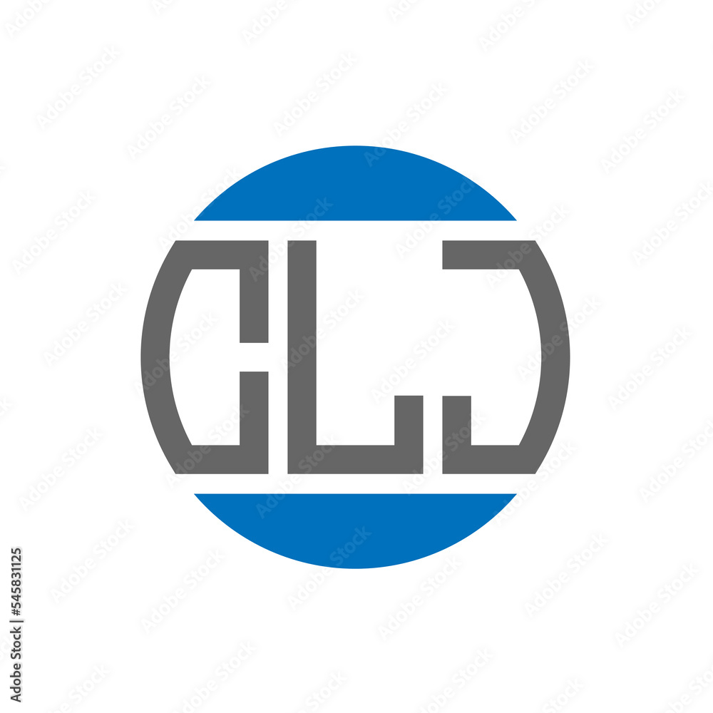 CLJ letter logo design on white background. CLJ creative initials circle logo concept. CLJ letter design. CLJ letter logo design on white background. CLJ creative initials circle logo concept. CLJ letter design.