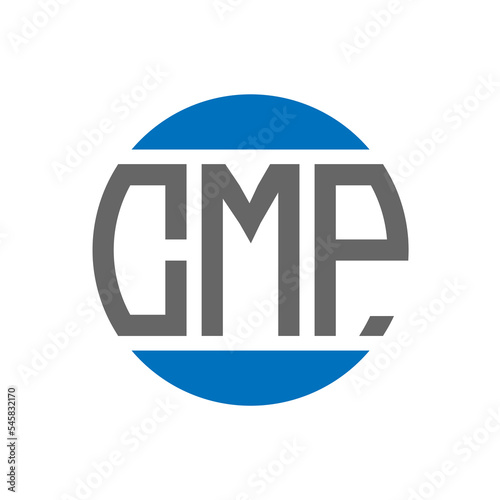 CMP letter logo design on white background. CMP creative initials circle logo concept. CMP letter design. photo