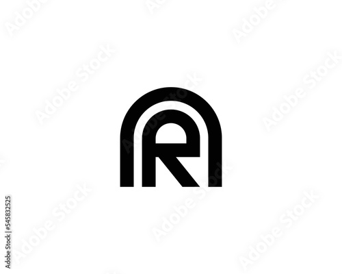AR RA logo design vector template