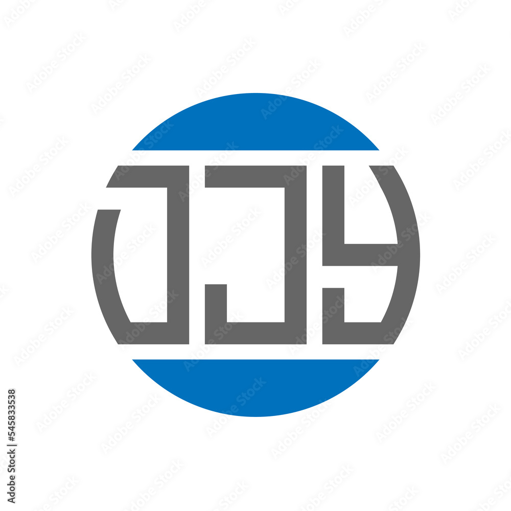 DJY letter logo design on white background. DJY creative initials circle logo concept. DJY letter design. DJY letter logo design on white background. DJY creative initials circle logo concept. DJY letter design.