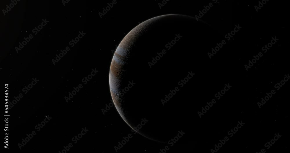 Rotating planet mars in dark and solar syste Rotating planet mars in dark and solar syste