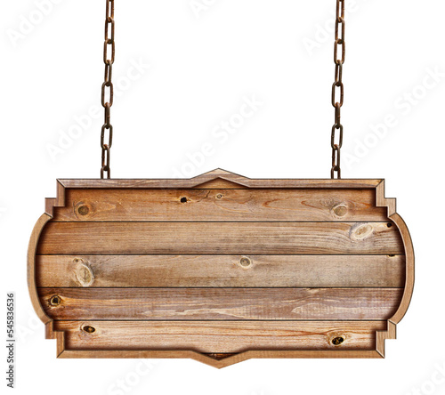 Wooden sign frame border vintage label design, isolated on white background