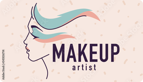 Makeup artist, professional services logotype