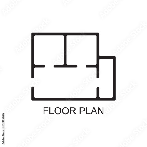 floorplan icon , architect icon vector photo