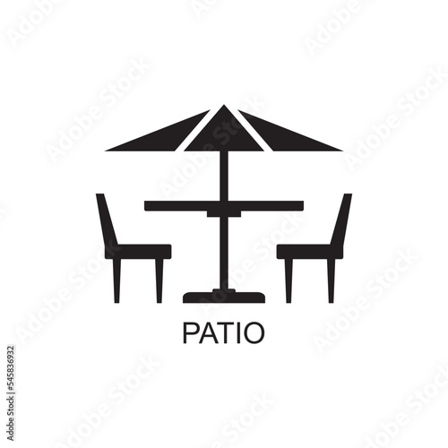 patio icon   rooftop icon vector